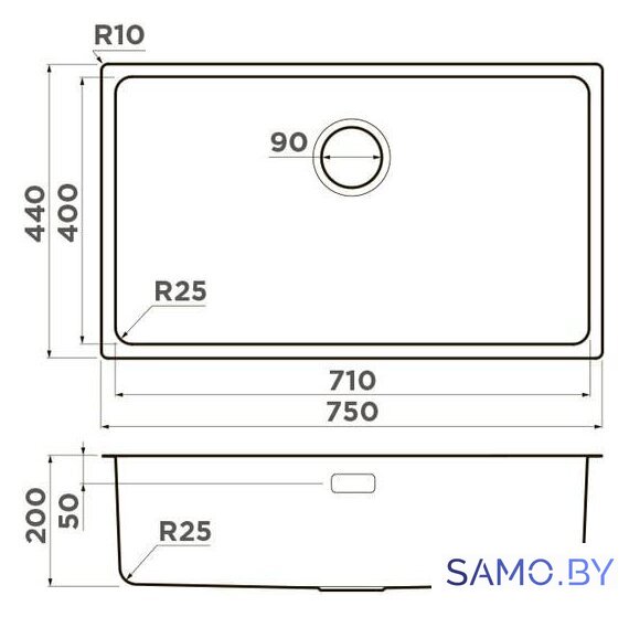 Кухонная мойка Omoikiri Tadzava 75-U/I IN - Изображение №5 — Интернет-магазин samo.by