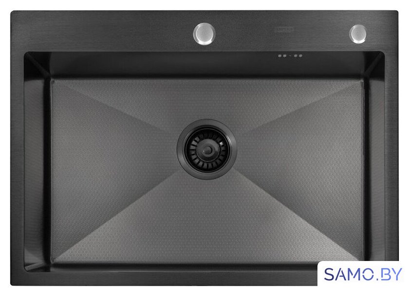 Кухонная мойка ARFEKA ECO AR 700*500 BLACK PVD NANO DECOR - Изображение №4 — Интернет-магазин samo.by