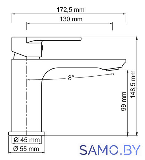 Смеситель Wasserkraft Elbe 7403 - Изображение №3 — Интернет-магазин samo.by