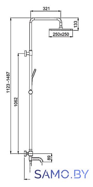 Душевая система  Gappo G2491-6 (черный) - Изображение №12 — Интернет-магазин samo.by