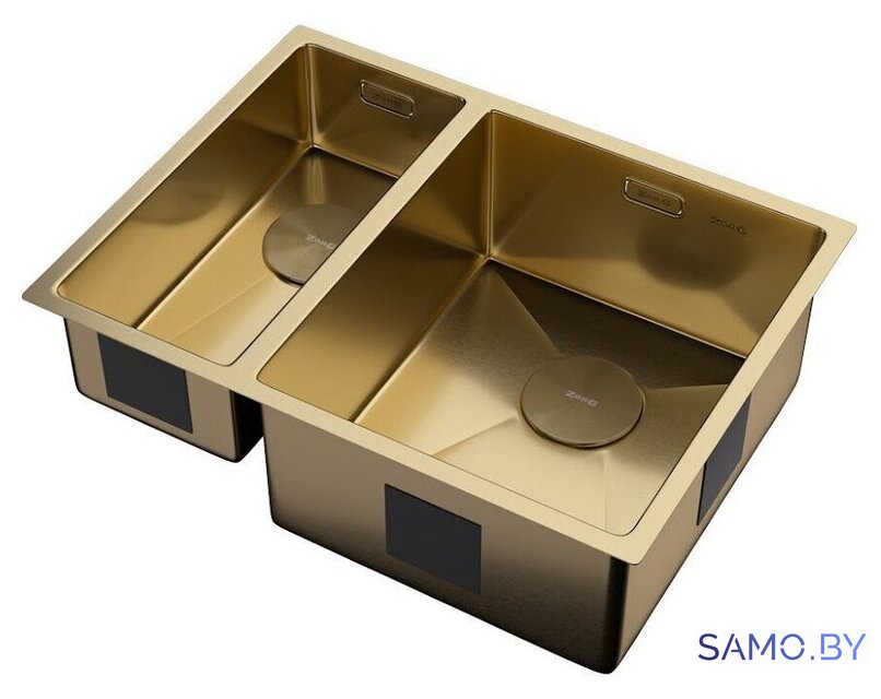 Кухонная мойка ZorG Zerox 58-2 U / IF-L PVD Gold - Изображение №2 — Интернет-магазин samo.by