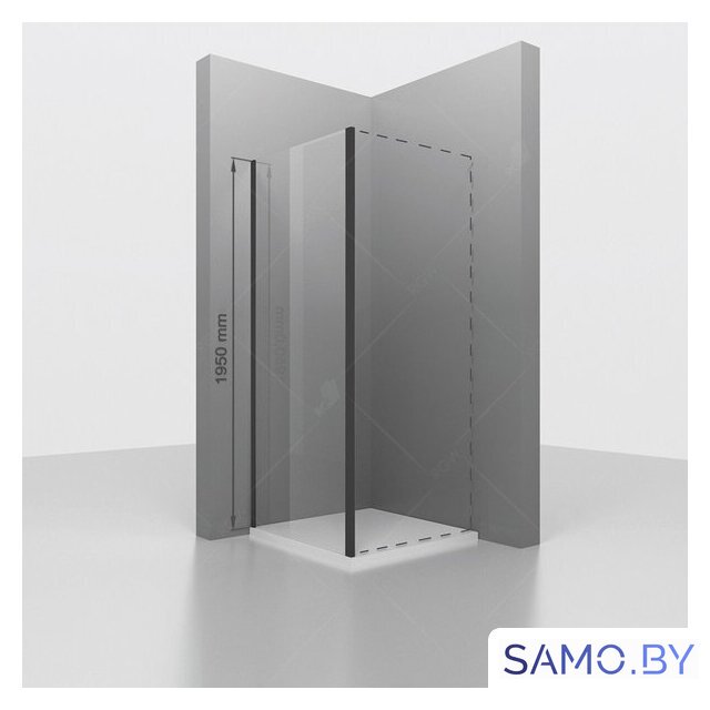 Душевая стенка RGW Z-050-2B 352205209-14 90 (черный/прозрачное стекло) - Изображение №1 — Интернет-магазин samo.by
