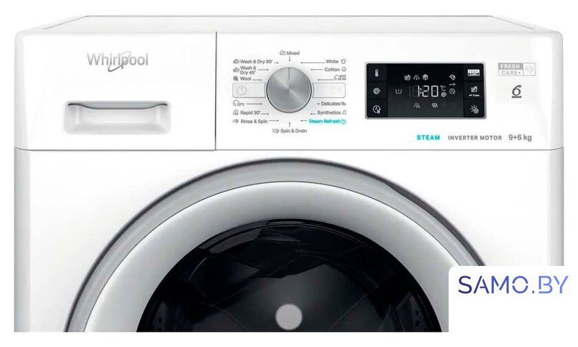 Стирально-сушильная машина Whirlpool FFWDB 964489 SV EE - Изображение №6 — Интернет-магазин samo.by