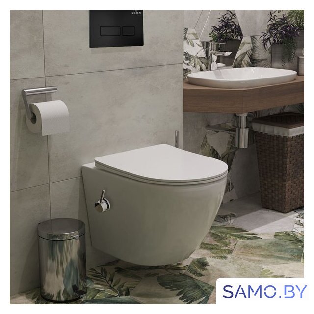 Унитаз подвесной Roxen Antares Bidet в комплекте с инсталляцией StounFix Dual Fresh 6 в 1 958156 (кнопка: черный матовый) - Изображение №11 — Интернет-магазин samo.by