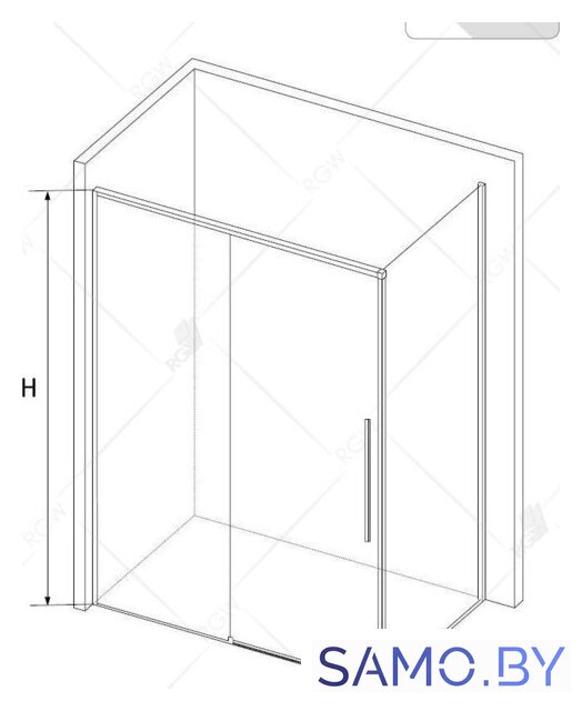 Душевой уголок RGW SV-42B (SV-12B + Z-050-2B) 32324240-014 140x100 (черный/прозрачное стекло) - Изображение №2 — Интернет-магазин samo.by