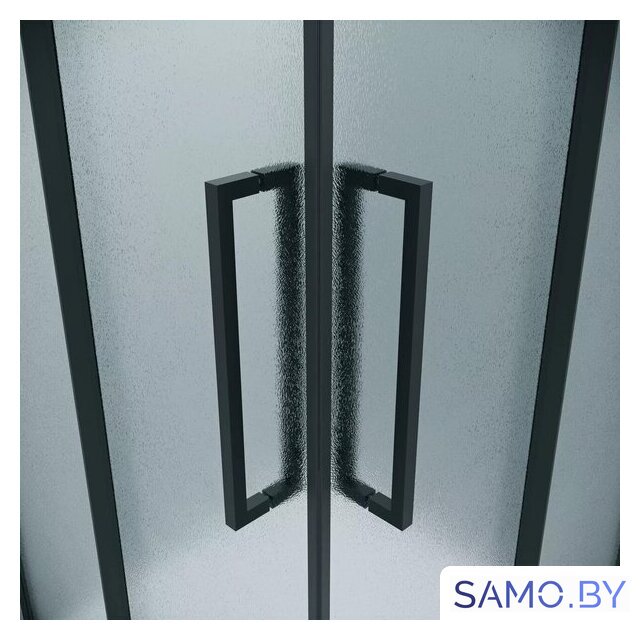 Душевой уголок Grossman Cosmo 100x100x195 300.K33.02.1010.21.02 (черный матовый/шиншилла стекло) - Изображение №3 — Интернет-магазин samo.by