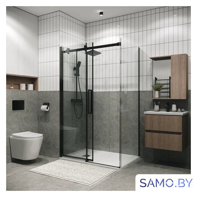 Душевой уголок Grossman Classic 100x100x195 120.K33.04.1010.21.00 (черный матовый/стекло прозрачное) - Изображение №9 — Интернет-магазин samo.by