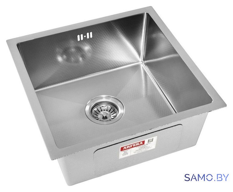 Кухонная мойка ARFEKA ECO AR 450*450 SATIN DECOR - Изображение №1 — Интернет-магазин samo.by