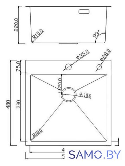Кухонная мойка Roxen Simple 560220-50B PVD графит (с коландером и дозатором) - Изображение №12 — Интернет-магазин samo.by