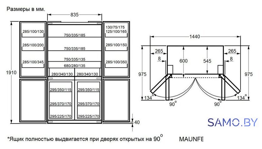 Четырёхдверный холодильник MAUNFELD MFF190NFDSX - Изображение №33 — Интернет-магазин samo.by