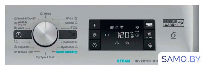 Стирально-сушильная машина Whirlpool FFWDB 964489 SBSV EE - Изображение №8 — Интернет-магазин samo.by