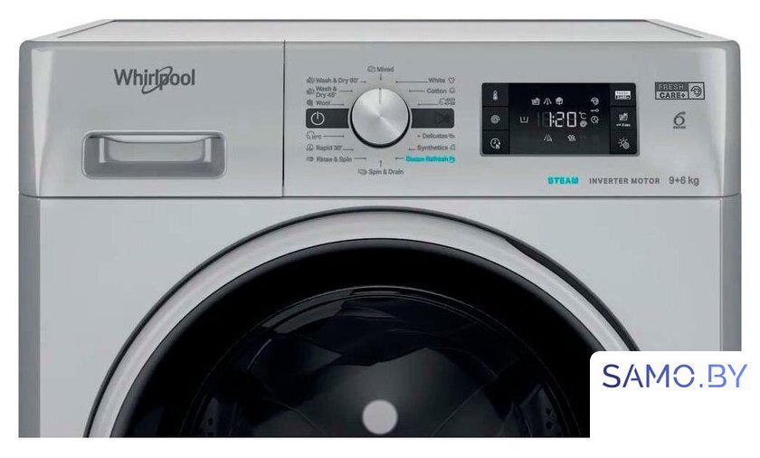 Стирально-сушильная машина Whirlpool FFWDB 964489 SBSV EE - Изображение №6 — Интернет-магазин samo.by