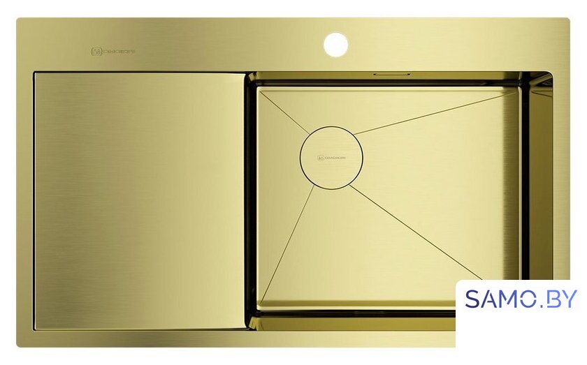 Кухонная мойка Omoikiri Akisame 86-LG-R 4997046 (светлое золото) - Изображение №1 — Интернет-магазин samo.by