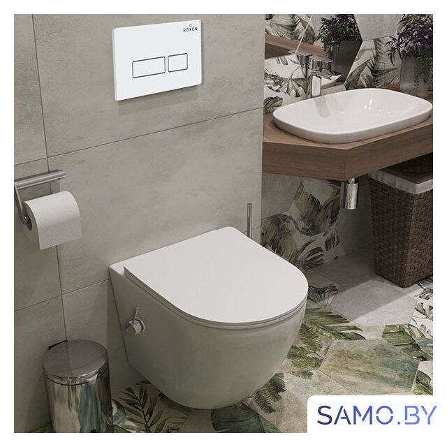 Унитаз подвесной Roxen Antares Bidet в комплекте с инсталляцией StounFix Dual Fresh 6 в 1 953833 (кнопка: белый глянец) - Изображение №11 — Интернет-магазин samo.by