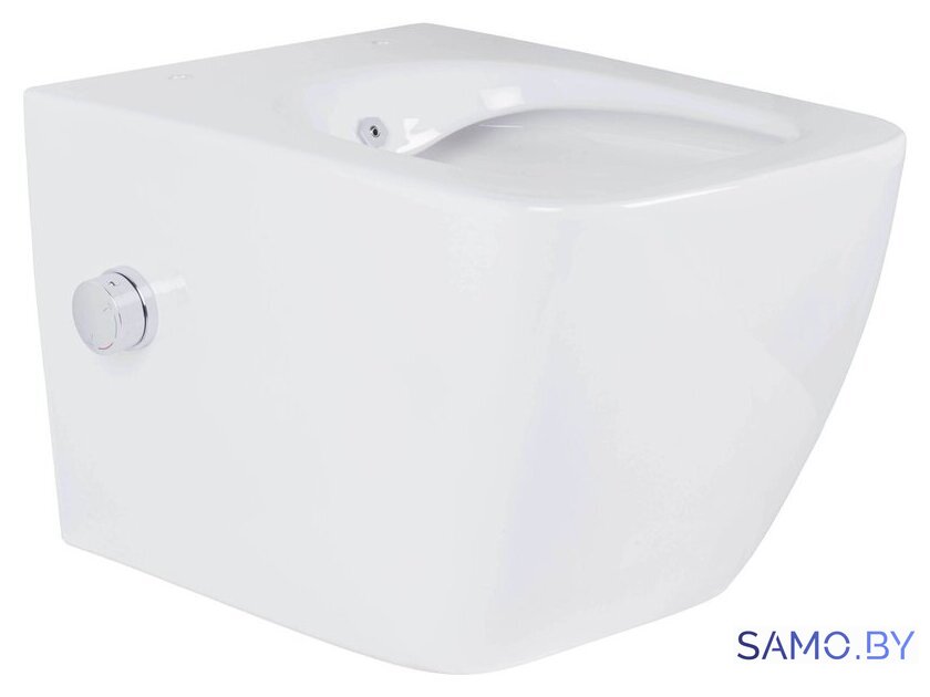 Унитаз подвесной Roxen Cube bidet в комплекте с инсталляцией StounFix Dual Fresh 6 в 1 968439 (кнопка: сатин) - Изображение №4 — Интернет-магазин samo.by