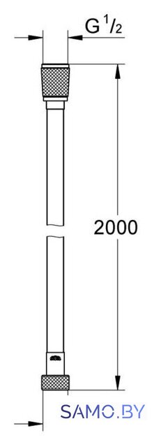 Душевой шланг Grohe VitalioFlex Silver 2000 мм 27507001 - Изображение №2 — Интернет-магазин samo.by