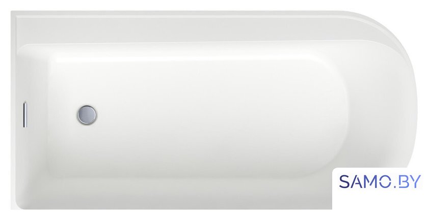 Ванна Wellsee Camellia 167x82 236101001 (отдельностоящая ванна (левая) белый глянец, экран, ножки, сифон-автомат хром) - Изображение №4 — Интернет-магазин samo.by