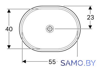 Умывальник Geberit Variform 500.758.01.2 - Изображение №2 — Интернет-магазин samo.by