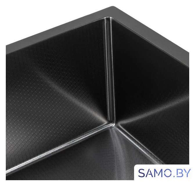 Кухонная мойка ARFEKA ECO AR 450*450 BLACK PVD NANO DECOR - Изображение №4 — Интернет-магазин samo.by