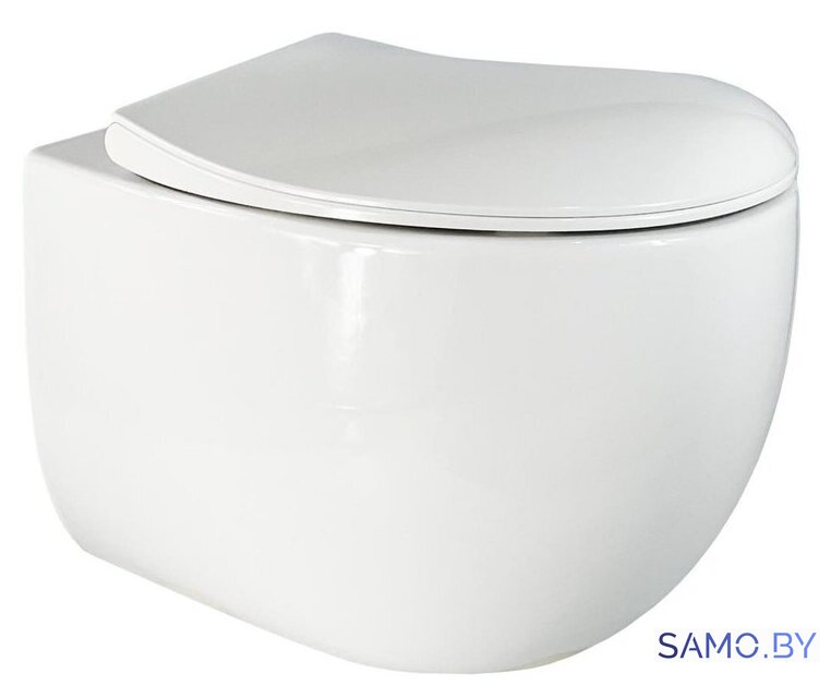 Унитаз подвесной Roxen Egg в комплекте с инсталляцией StounFix Dual Fresh 6 в 1 968442 (кнопка: сатин) - Изображение №4 — Интернет-магазин samo.by
