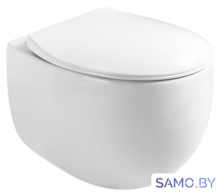 Унитаз подвесной Roxen Egg в комплекте с инсталляцией StounFix Dual Fresh 6 в 1 968442 (кнопка: сатин) - Изображение №3 — Интернет-магазин samo.by
