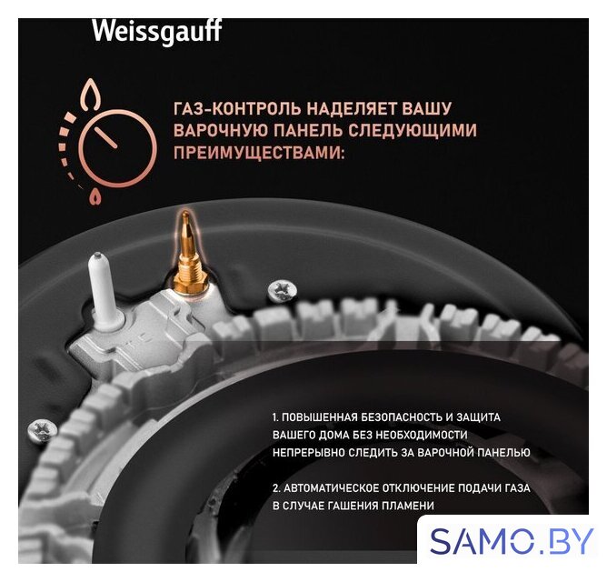 Варочная панель Weissgauff HGG 320 BGL - Изображение №6 — Интернет-магазин samo.by