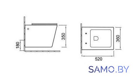Унитаз подвесной SantiLine SL-5007MW - Изображение №2 — Интернет-магазин samo.by