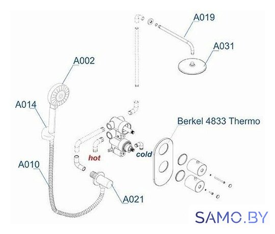 Душевая система  Wasserkraft A16031 Thermo - Изображение №3 — Интернет-магазин samo.by