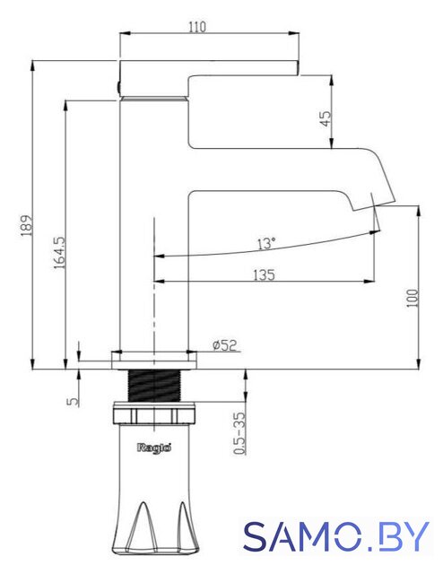 Смеситель Raglo R20.10.06 - Изображение №2 — Интернет-магазин samo.by
