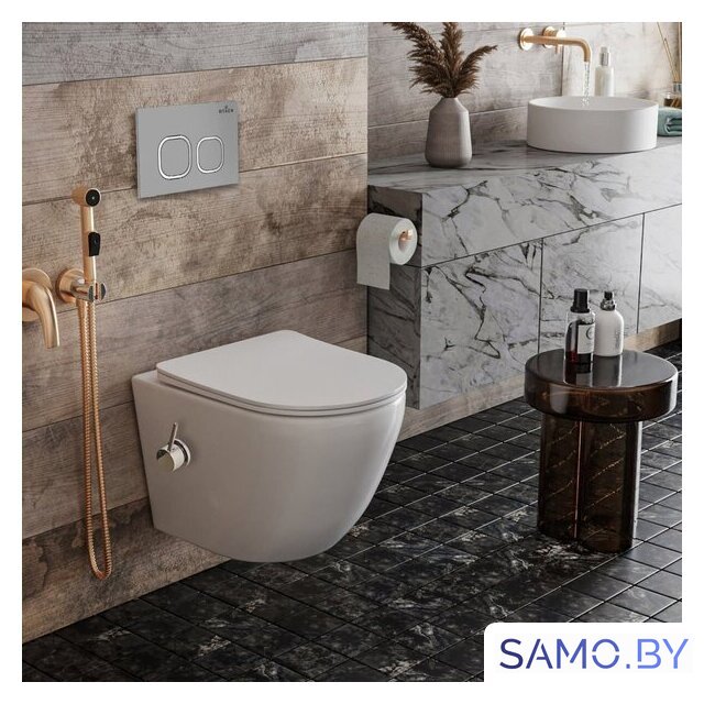 Унитаз подвесной Roxen Antares Bidet в комплекте с инсталляцией StounFix Dual Fresh 6 в 1 947524 (кнопка: хром матовый) - Изображение №11 — Интернет-магазин samo.by