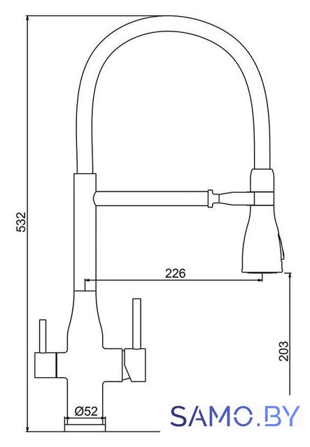 Смеситель Gappo G4399-76 - Изображение №2 — Интернет-магазин samo.by