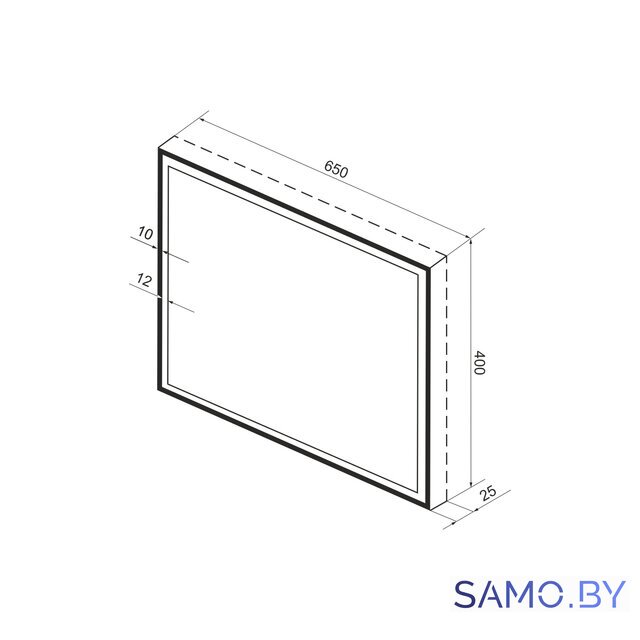  Wellsee Зеркало с фронтальной LED-подсветкой 7 Rays' Spectrum 172201130, 65 х 40 см (с сенсором и регулировкой яркости освещения) - Изображение №9 — Интернет-магазин samo.by