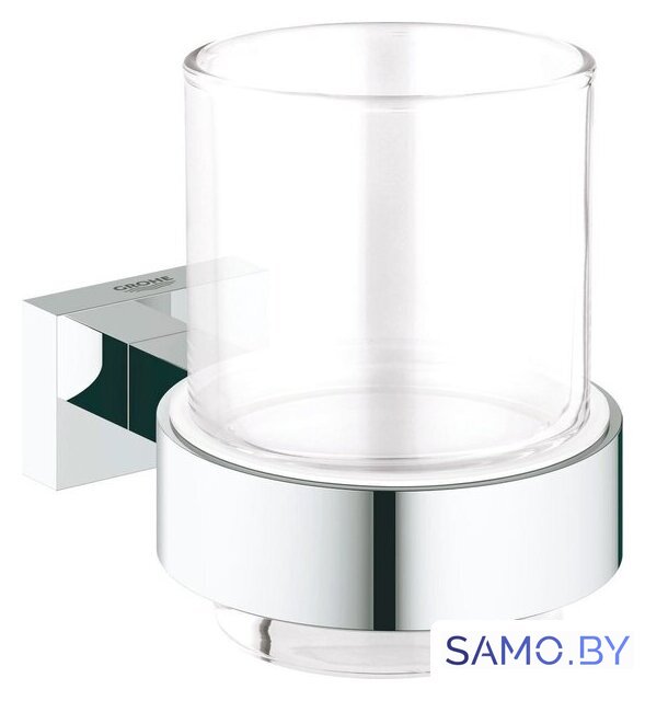 Стакан для зубной щетки и пасты Grohe Essentials Cube 40755001 - Изображение №1 — Интернет-магазин samo.by