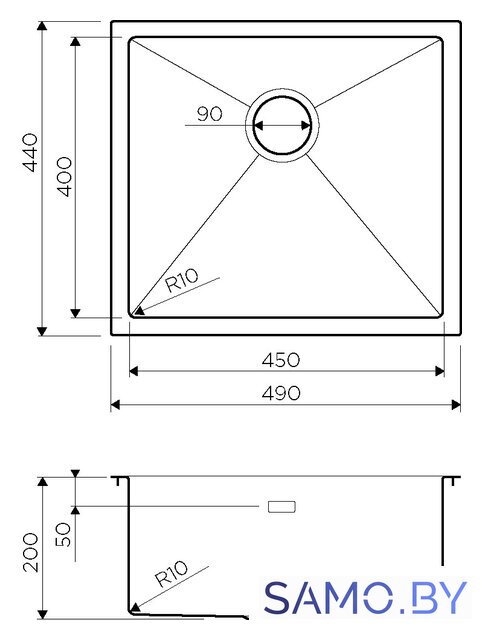 Кухонная мойка Omoikiri Taki 49-U/IF LG - Изображение №7 — Интернет-магазин samo.by