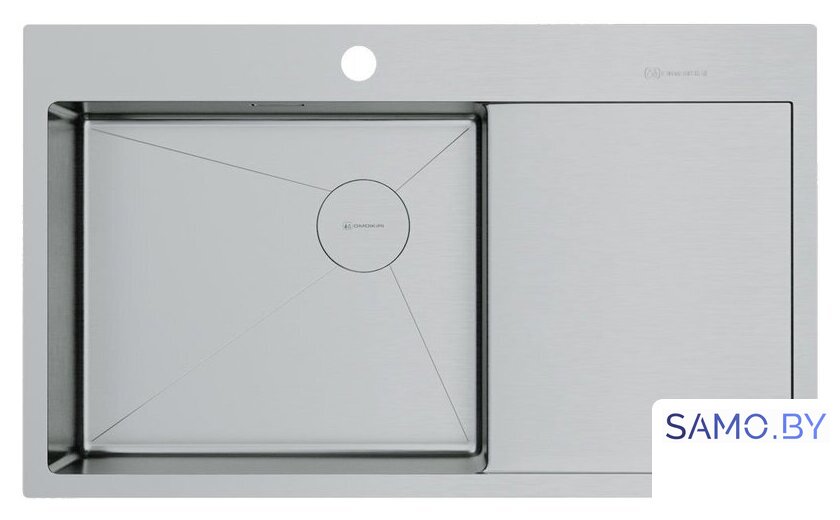 Кухонная мойка Omoikiri Akisame 86 Side IN-L 4997031 (нержавеющая сталь) - Изображение №1 — Интернет-магазин samo.by