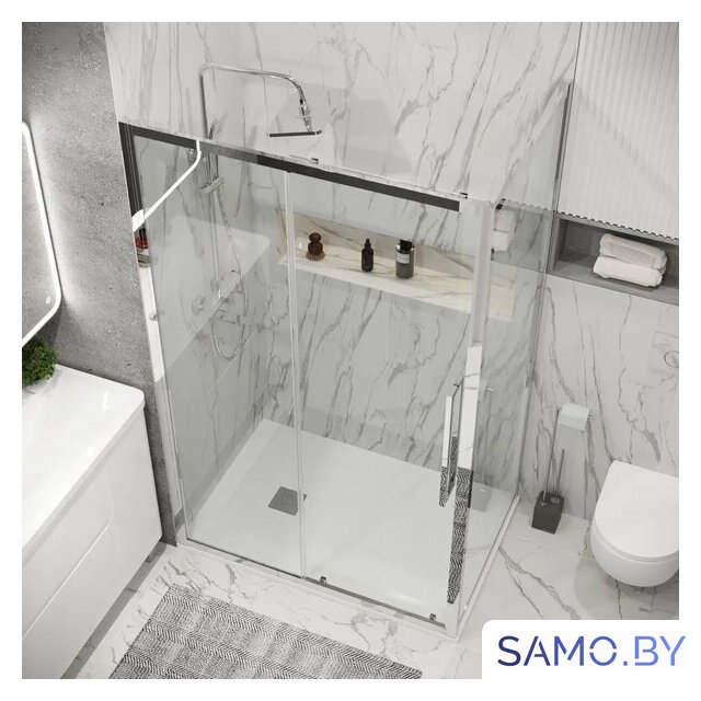 Душевой уголок Grossman Cosmo 130х100х195 120.K33.02.1310.10.00 (хром/прозрачное стекло) - Изображение №9 — Интернет-магазин samo.by