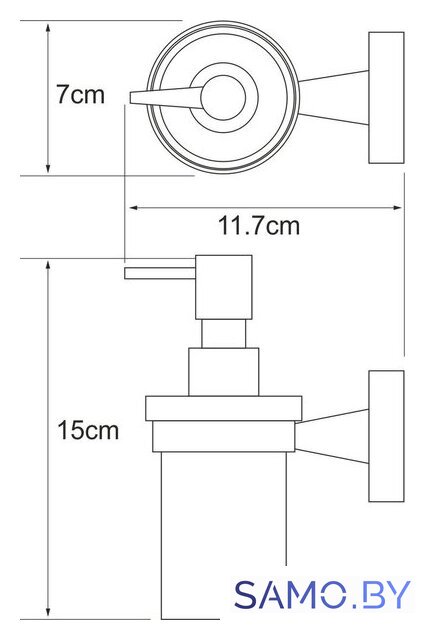 Дозатор для жидкого мыла Wasserkraft Isen K-4099 - Изображение №3 — Интернет-магазин samo.by