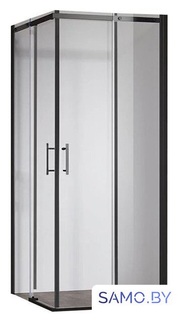 Душевой уголок Veconi 90x90 RV50B-9090-01-C8 (стекло прозрачное/черный) - Изображение №1 — Интернет-магазин samo.by