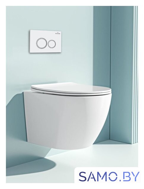 Унитаз подвесной Roxen Antares в комплекте с инсталляцией StounFix Dual Fresh 6 в 1 501057 (кнопка: белый глянец) - Изображение №7 — Интернет-магазин samo.by