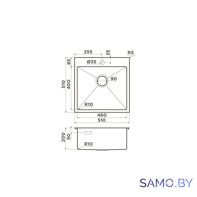 Кухонная мойка Omoikiri Akisame 51 GB (графит) - Изображение №2 — Интернет-магазин samo.by