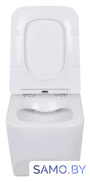 Унитаз подвесной Roxen Boro One Rimless 6 в 1 StounFix Dual Fresh 632475 (оружейная сталь/металл) - Изображение №9 — Интернет-магазин samo.by