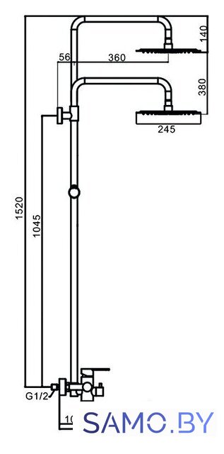 Душевая система  FRAP F24801 - Изображение №11 — Интернет-магазин samo.by