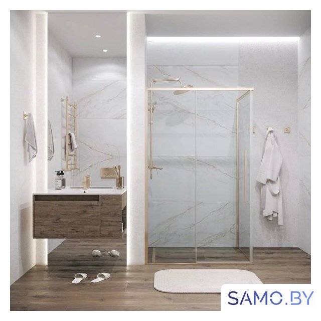 Душевой уголок Grossman Galaxy 130x90x195 120.K33.01.1390.32.00 (золото сатин/прозрачное стекло) - Изображение №7 — Интернет-магазин samo.by