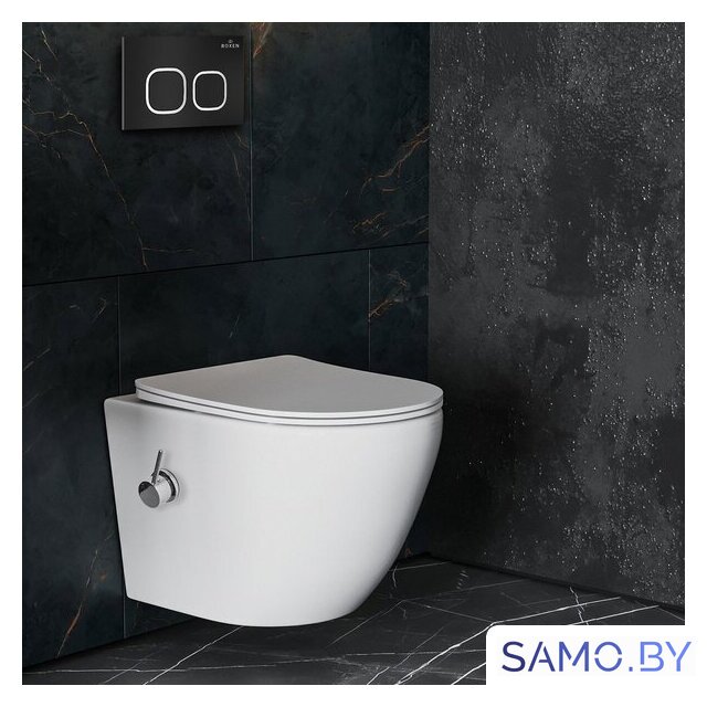 Унитаз подвесной Roxen Antares Bidet в комплекте с инсталляцией StounFix Dual Fresh 6 в 1 938621 (кнопка: черный матовый) - Изображение №11 — Интернет-магазин samo.by