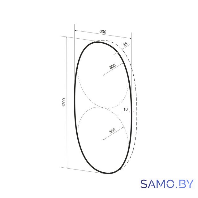  Wellsee Зеркало с фоновой LED-подсветкой 7 Rays' Spectrum 172201560, 60 х 120 см (с сенсором и регулировкой яркости освещения) - Изображение №9 — Интернет-магазин samo.by