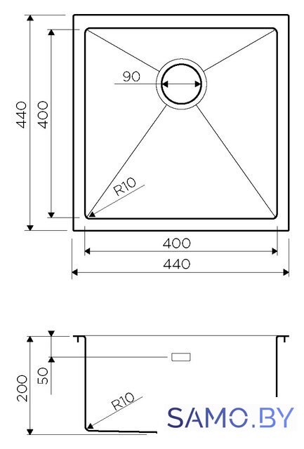 Кухонная мойка Omoikiri Taki 44-U/IF LG - Изображение №3 — Интернет-магазин samo.by