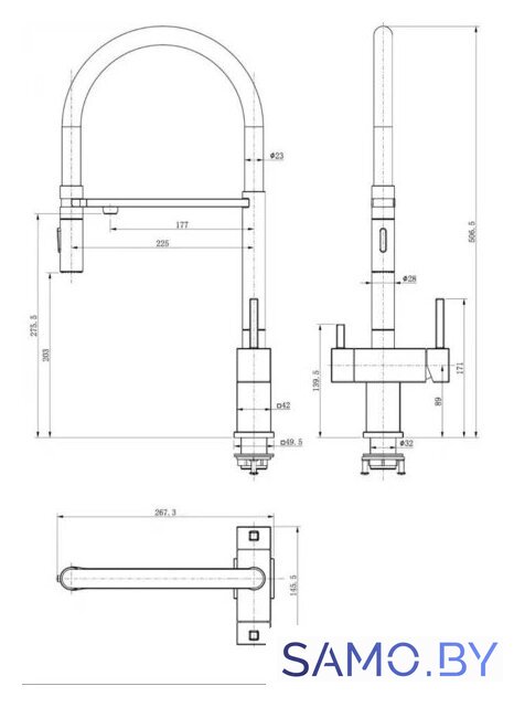 Смеситель Grocenberg GB4098 (черный матовый) - Изображение №2 — Интернет-магазин samo.by