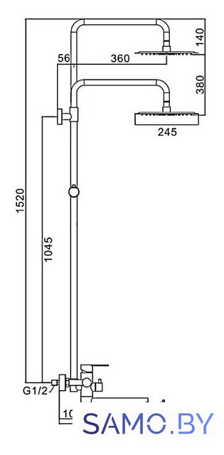 Душевая система  FRAP F24801-6 - Изображение №2 — Интернет-магазин samo.by