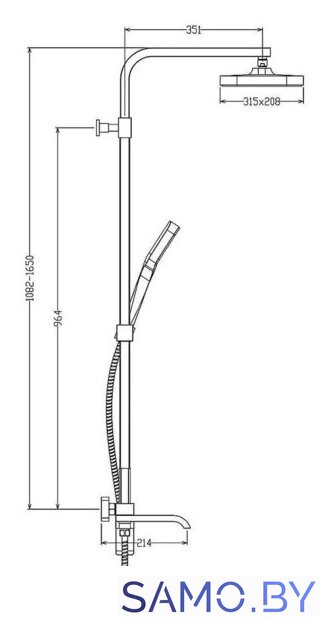 Душевая система  Raglo R02.24.03 - Изображение №2 — Интернет-магазин samo.by
