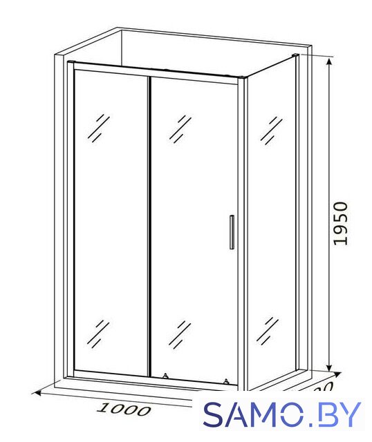 Душевой уголок Roxen Caspia 55060-100 100х80 - Изображение №14 — Интернет-магазин samo.by